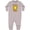AC-Heather Grey, variant on Little Ray of Sunshine Cute Smiling Yellow and Orange Sun Baby Fleece Romper
