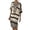 Beige, variant on Women's Summer Striped Dress, V-Neck Loose Fit Kaftan Beach Cover Up for Resort & Daily Wear, 1PC, S-XXXL