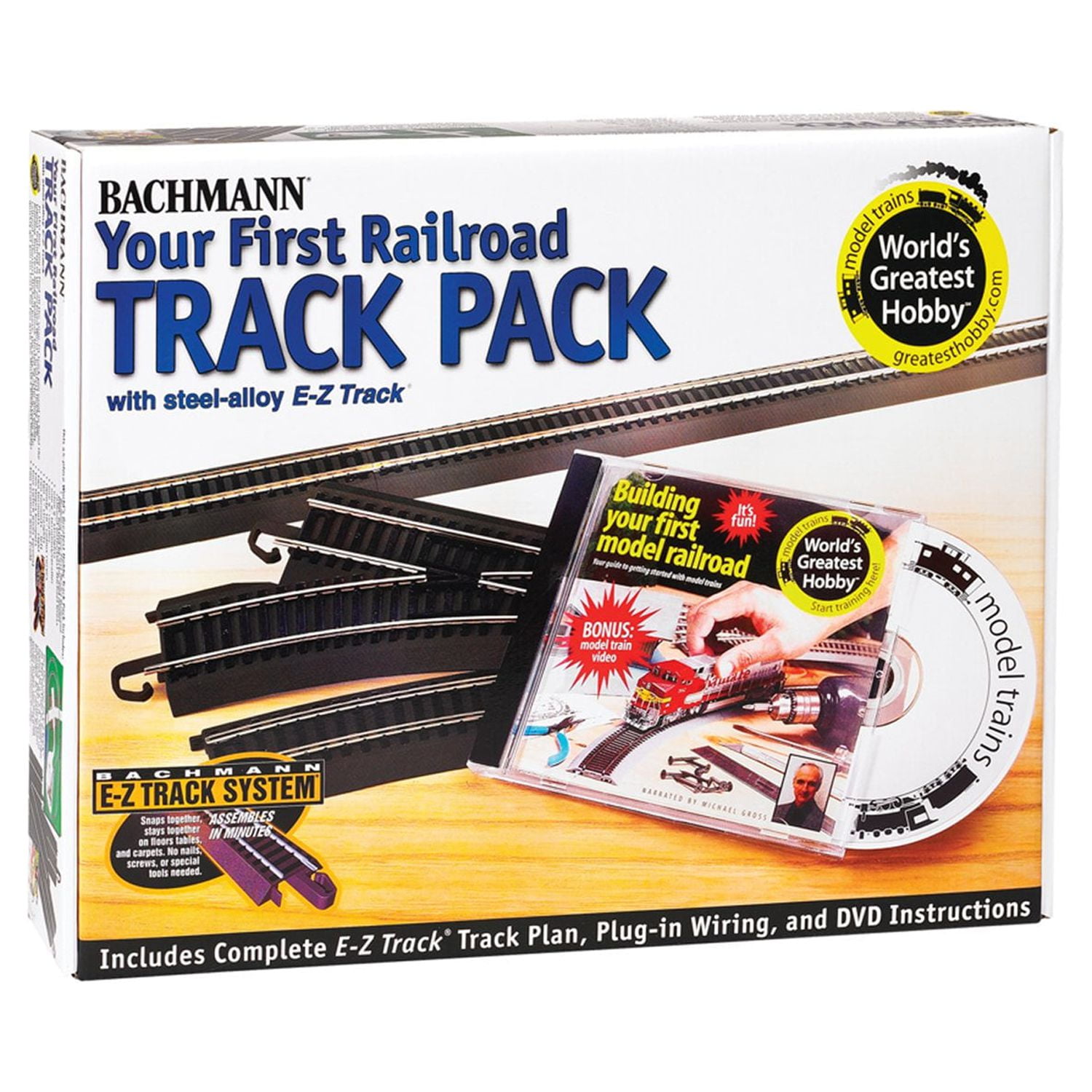 Bachmann Trains HO Scale E-Z Track Figure Track - 8 Pack