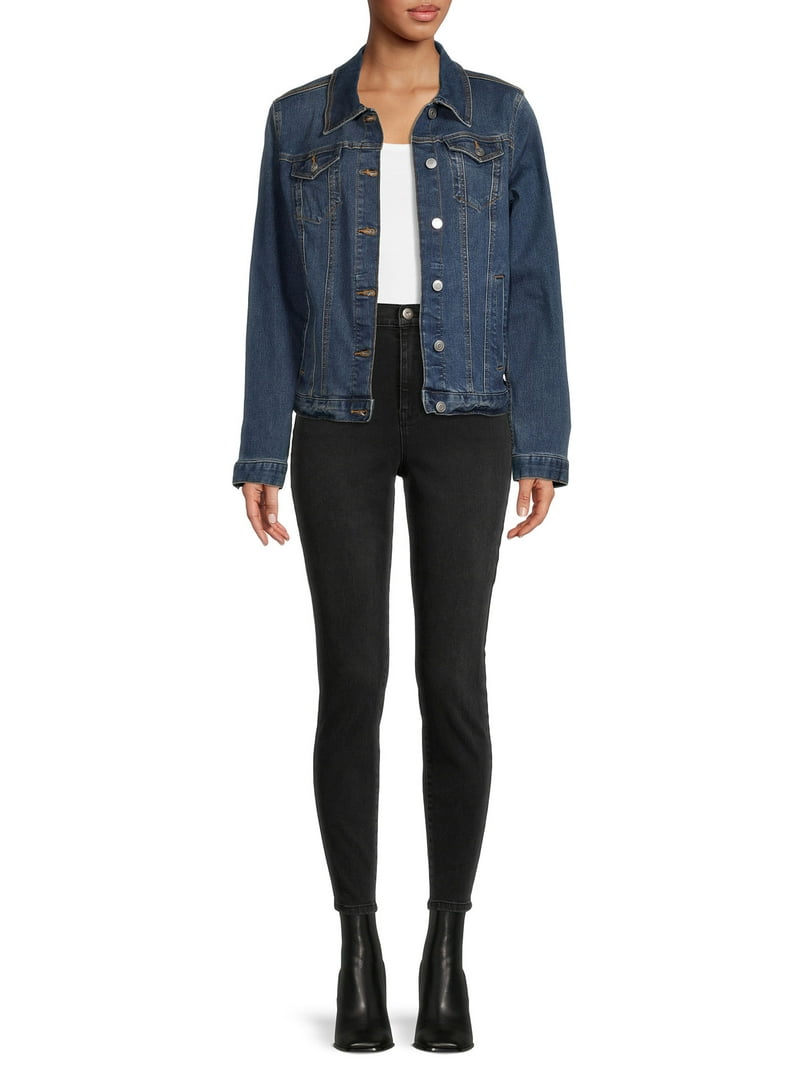E*f様 【Time is on 】TRUCK DENIM JACKET BLA Time and Tru Women's Denim Jacket - Walmart.com