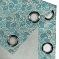 thumbnail image 5 of Ambesonne Antique Grommet Curtain, Paisley Blue Flowers, 50" x 63", Aqua Teal, 5 of 6