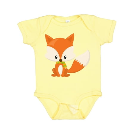 

Inktastic Cute Fox Little Fox Baby Fox Fox with Scarf Boys or Girls Baby Bodysuit