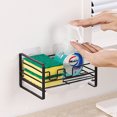 thumbnail image 4 of Cipaher Kitchen Sink Caddy Organizador Porta Esponjas con 2 Pegatinas Sin Uñas Almacenaje Encimera, Negro, 4 of 6