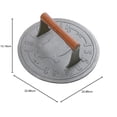 thumbnail image 2 of Prensa de Tocino Hierro Fundido Norpro 1401 Mango madera Redonda 8.75", 2 of 4