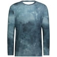 thumbnail image 3 of Holloway Sportswear L Boys Cotton-Touch Poly Cloud Long Sleeve Tee Storm Cloud Print 222697, 3 of 5