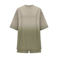 thumbnail image 3 of Eres Más Que una Camisa de Puntuación de Prueba Blusa de Manga Corta de Cuello Redondo de las Mujeres con Pantalones de Cintura Elásticos, Set Deportivo Casual de 2 Piezas, 3 of 6
