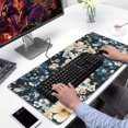 thumbnail image 2 of Long Mouse Pads for Desk,Pioneer Flower Floral Print Pattern Desk Mats on Top Of Desks, Desk Mouse Pad Extra Large with 3mm Non-Slip Base and Stitched Edge for Gaming,Office,Work,Home 31.5"x15.7", 2 of 6