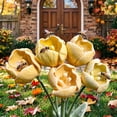 thumbnail image 5 of Tulip Shape Bird Bath Decorative Outdoor Garden Pollinator Water Station, Floral Bird Drinking Basin for Backyard Patio Balcony, 5 of 5
