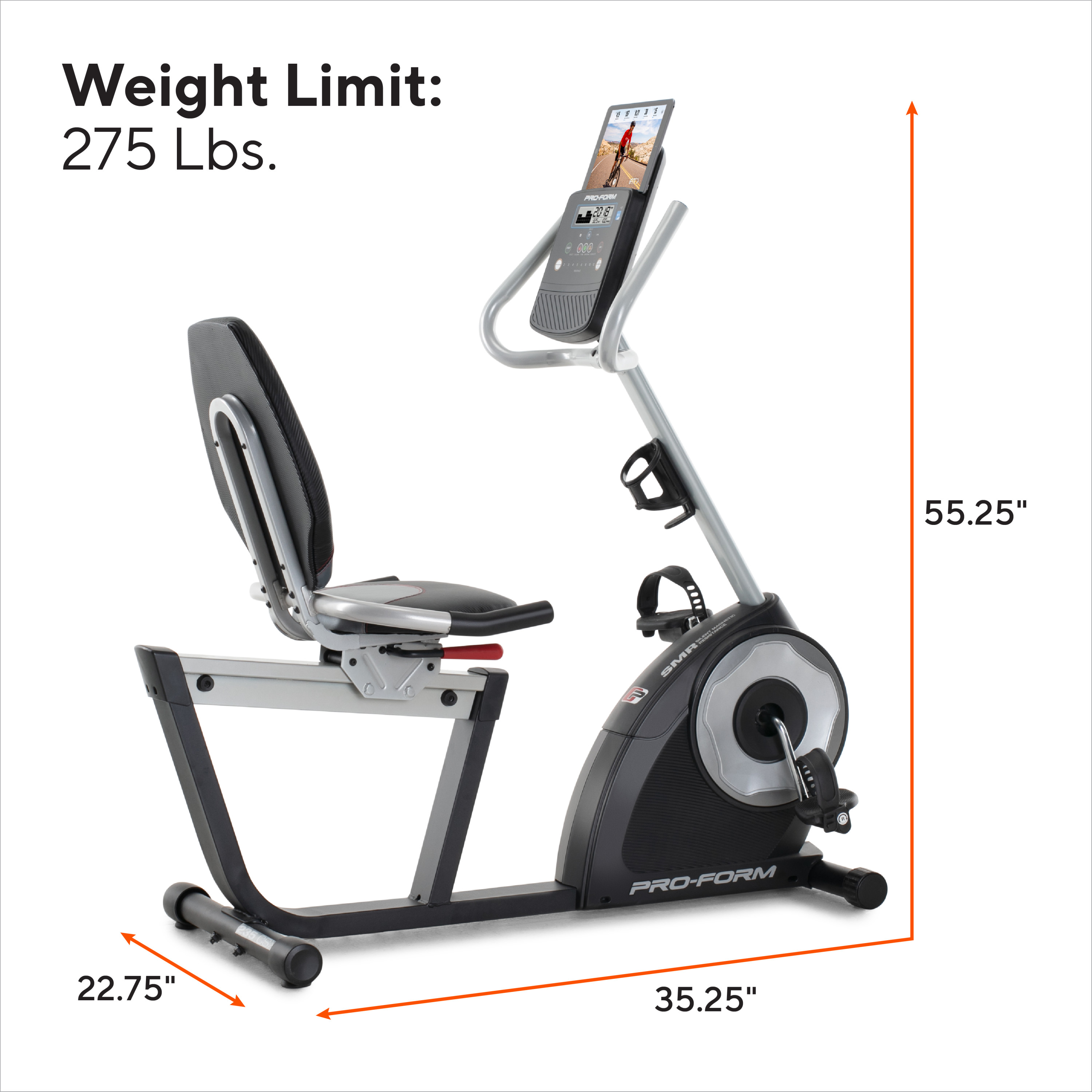 ProForm 235 CSX Smart Recumbent Exercise Bike with 12 Magnetic Resistance Levels and 30-Day iFIT Membership ($15 Value) - image 2 of 26