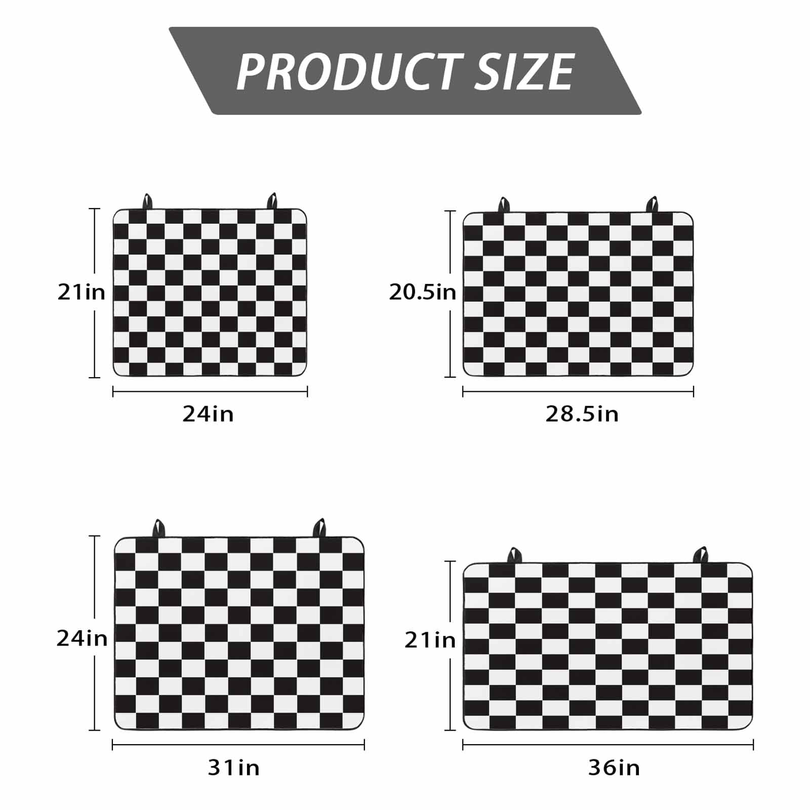 Simple Black White Checkered Stove Top Cover for Electric Stove, Heat-proof & Non Slip Glass Top Stove Cover Protector, Lattice Buffalo Plaid Kitchen Flat Cooktop Rubber Mat 36x21 Inches