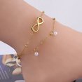 thumbnail image 5 of Dinheiro Tobillera con dijes de 2 Piezas, Tobillera con Cadena de pie Linda para la Playa para Mujer, Regalos de Navidad y San Valentín, 5 of 5