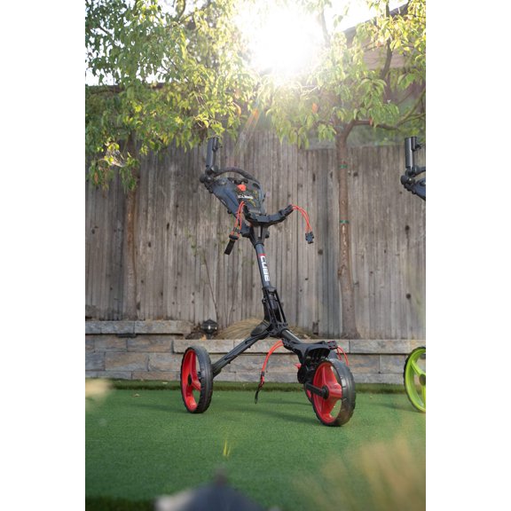 CUBE CART 3 Wheel Push Pull Golf Cart - Two Step Open/Close - Smallest Folding Lightweight Golf Cart in The World