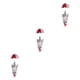 thumbnail image 4 of Injueey Adornos navideños Muñecas colgantes Suministros de decoración Decorativos Gris Gris 3piezas, 4 of 6