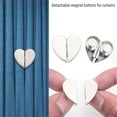 thumbnail image 5 of 10 Pairs Heart-Shaped Magnetic Curtain Closure, Magnetic Curtain Clips, Strong Double-Sided Holders, for Home Bedroom Office Draperies to Prevent Light Leaking (Gold), 5 of 7