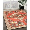 thumbnail image 3 of Ahgly Company Machine Washable Indoor Square Traditional Lava Red Area Rugs, 8' Square, 3 of 7
