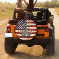 thumbnail image 3 of KAKALAD American Flag Seaweed Starfish Anchor 04 Spare Tire Cover Universal Vehicle Accessories Buckle Car Tools 16”in, 3 of 6