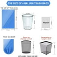thumbnail image 6 of Small Trash bags, 4 Gallon Garbage Bags, Small Garbage Bags Wastebasket Trash Can for Bathroom Office, 5 Rolls(100 Count) -Colored, 6 of 8