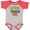 Baseball Heather and Red, variant on Inktastic April Fools Day with Funny Face Replacing O Boys or Girls Baby Bodysuit