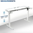 thumbnail image 5 of VIVO White Electric Stand Up Desk Frame, Single Motor Standing Adjustable Base, 5 of 9