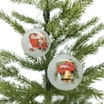 thumbnail image 3 of Holiday Time Dia 65mm 4Ct Bell &Santa Glass Ornament, 3 of 5