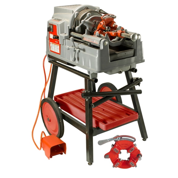 Restored RIDGID 535A V3 Pipe Threader with 811A & Extra Head Dies & Cart (Refurbished)
