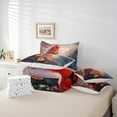 thumbnail image 5 of Feelyou Kawaii Robin Bird Twin Bedding Sets 7-Piece for Teen, Dreamy Cherry Blossoms Bedding Comforter Set, Farmhouse Lake Reversible Sheet Sets, Breathable Home Decor, 5 of 7