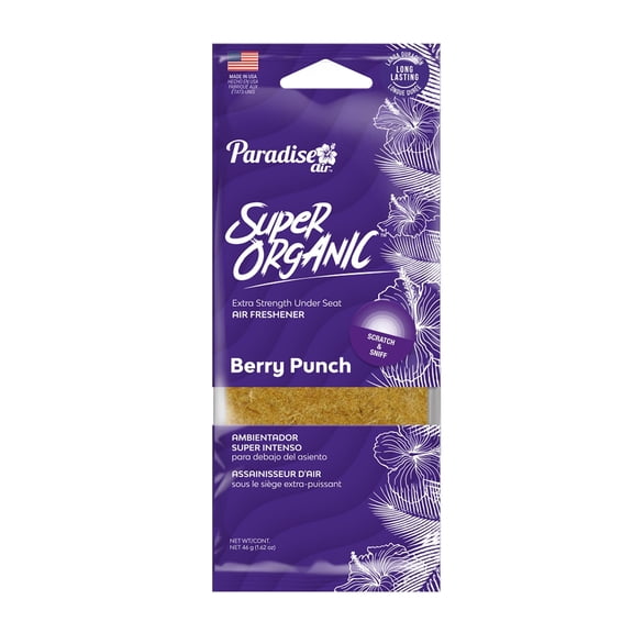 Paradise Air Super Organic Under Seat Air Freshener Berry Punch 10 Unit Tray