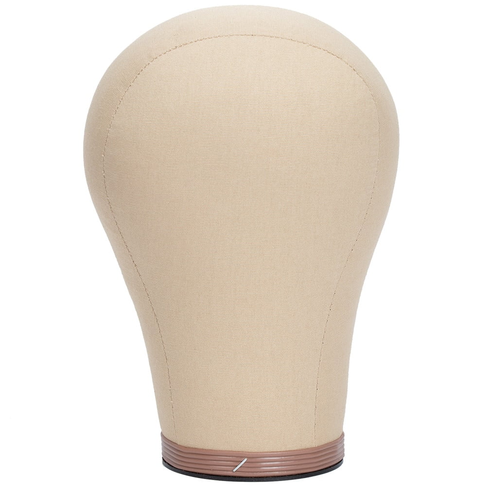 Gex Worldwide Cork Canvas Block Mannequin Head with Clamp, T Pins and Mount Hole, 22 in.