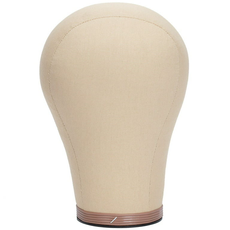 JMHAIR Wig Head,Mannequin Head,24Inch with Mount Fixing Hole Canvas Cork Block Head, for Wig Making Display Styling