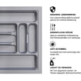 thumbnail image 3 of Cutlery Tray, 7 Compartments Cutlery Tray Cutlery Tray Modular Cutlery Organizer for Kitchen Drawers, 3 of 5
