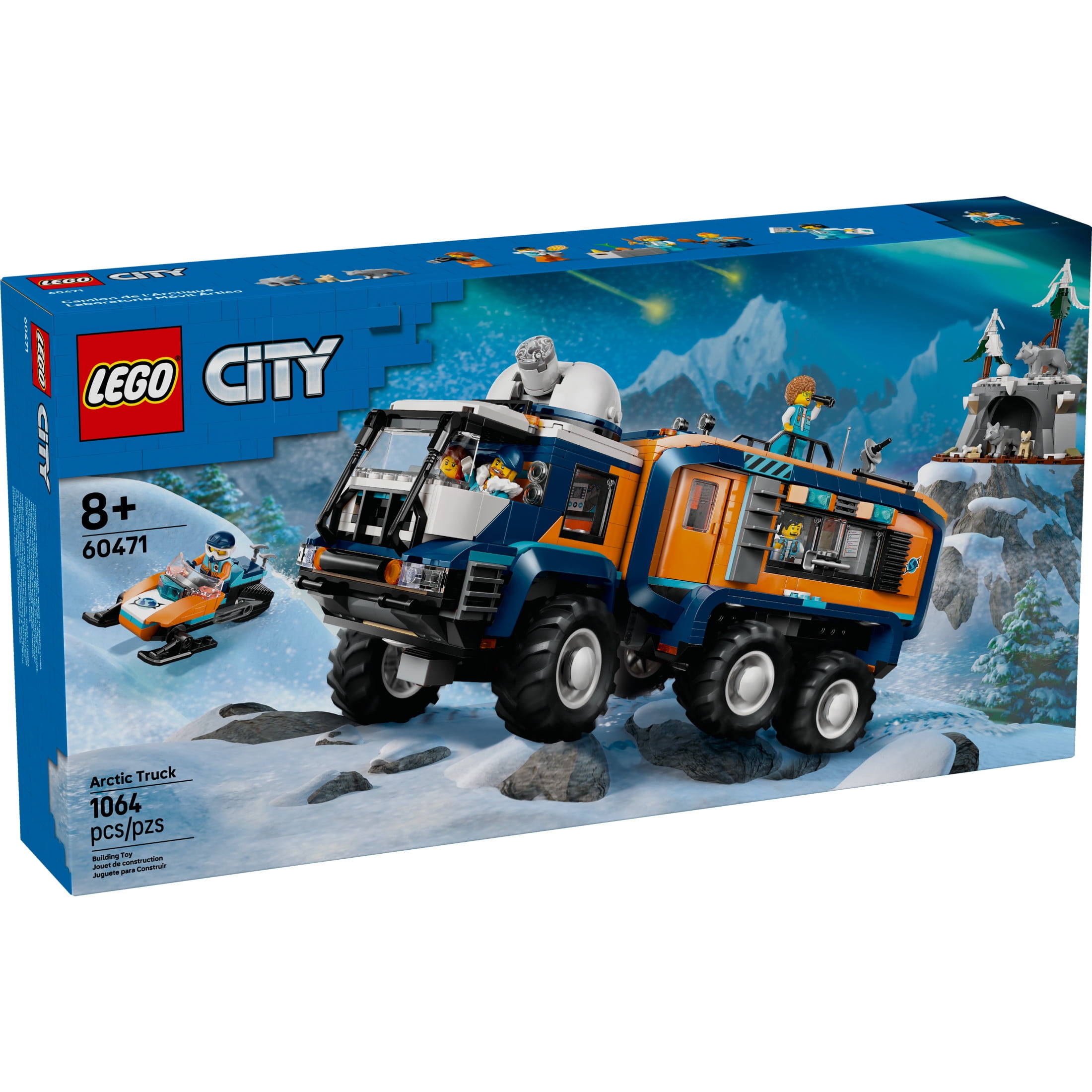 LEGO City Arctic Explorer Science Lab Truck Building Toy - STEM Pretend Play Set for Boys & Girls, Ages 8+ - Buildable Toy Truck for Kids W/5 Minifigures - Gift Idea for Birthdays - 60471
