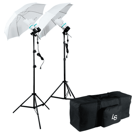Premium Photo Studio - Loadstone Studio 800 Watts Photo Studio Continuous Umbrella Lighting Light Kit with Exclusive Premium Carry Bag, WMLS3280