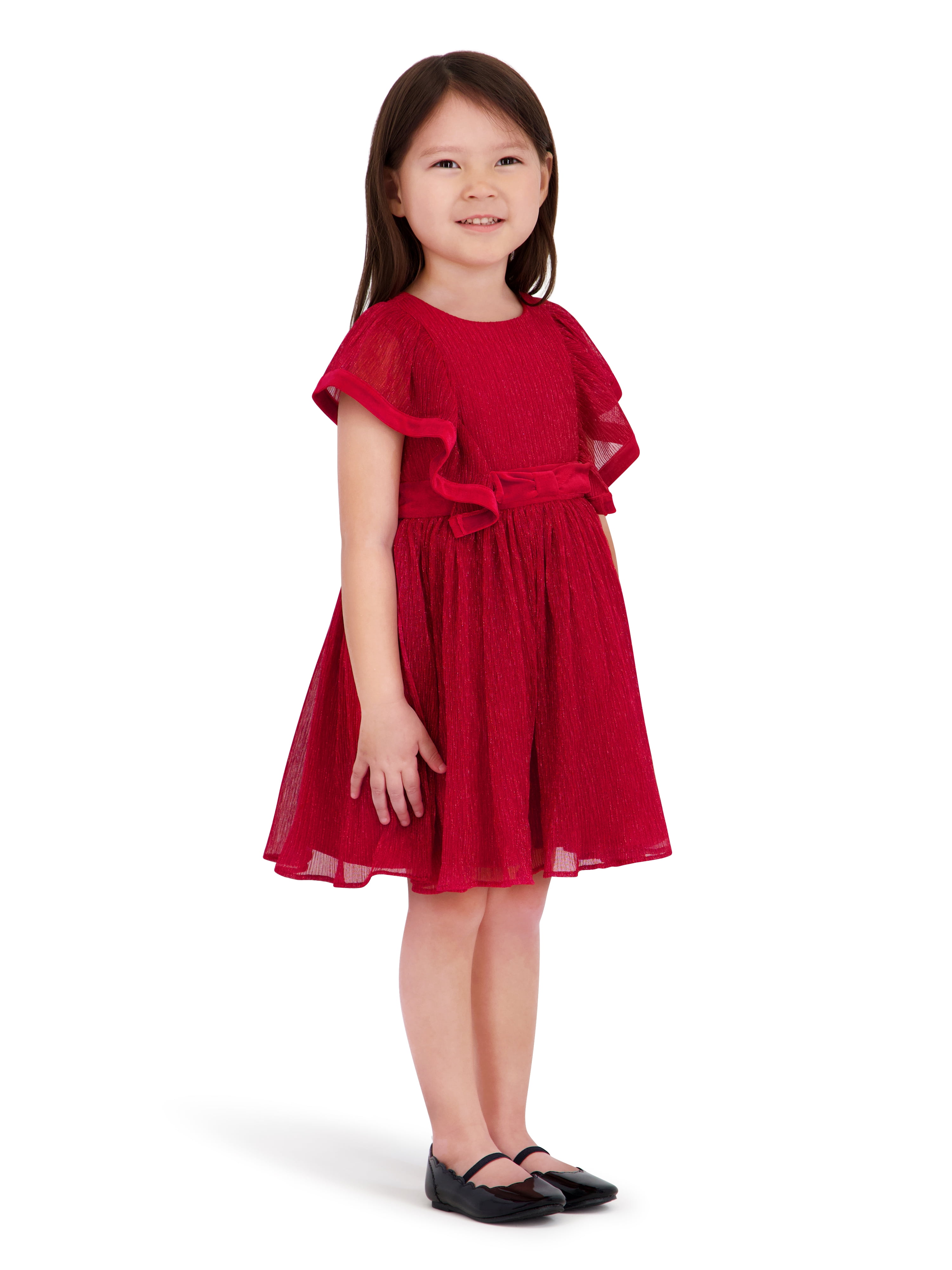 Kensie Girl Metallic Pleated Dress, Sizes 12 Months-3T