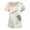 Multicolor, variant on Fun Scrub Tops Women Color Dots Printed Srcubs Tops Stretch Plus Size Short Sleeve V-Neck Working Nurse Uniform with Pockets Blue S