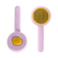thumbnail image 1 of Pet Comb Stainless Steel Pin Plastic Material One Click Hair Removal Massage Effect Easy Clean for Cats Dogs Shedding Management, 1 of 5