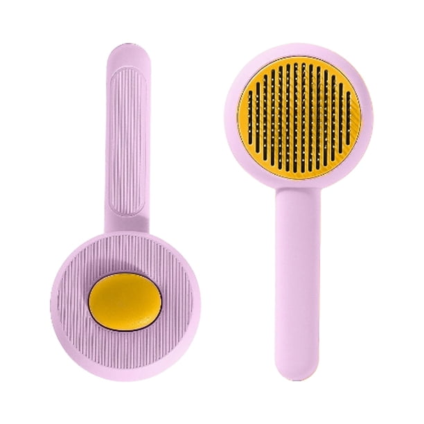 Peine de Acero Inoxidable para Gatos Cepillo de Pelo Flotante con Masaje Depilatorio con un Click Peine de Pelo Flotante para Perros Peine de Pelo Flotante para Mascotas