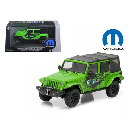 2014 Jeep Wrangler Unlimited Green Mopar Edition The Immortal Tribute With Display Showcase 1/43 Diecast Model Car