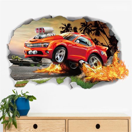 Wall Sticker 3d Off Road Car Wall Vinyl Home Decor Club Decorative