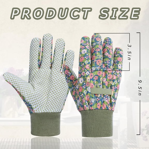 Clearance Under $1.09! 1PAIR PVC Gardening Gloves, Thorn-Proof Protective Work Gloves for Women & Men, PVC, for Garden & Outdoor, (One Size, Green)
