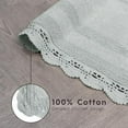 thumbnail image 4 of Absorbent Bath Mat Reversible Crochet Soft and Plush Bathroom Mat 100% Cotton 2-Piece Bath Rug Set, Sage Green, 4 of 9