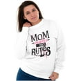 thumbnail image 4 of Mom Makes the Rules Cute Quote Saying Women Plus Size Crewneck Sweatshirt Brisco Brands 2X, 4 of 5