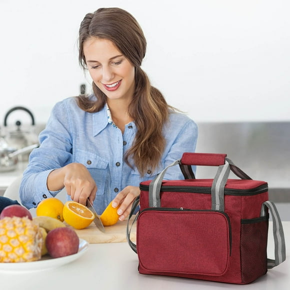 Xihbxyly Bolsa de Picnic para Exteriores, Diseño Aislante de Gran Capacidad, Bolsa Térmica Portátil, Cesta Multifuncional para Camping, Bolsa Reutilizable para La Compra, Playa, Viajes, Uso Familiar,