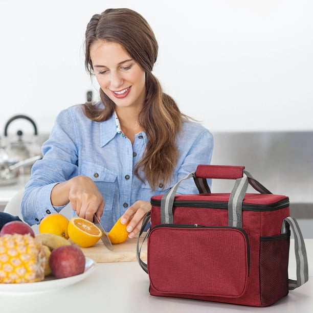 Fiudx Bolsa de Picnic para Exteriores, Diseño Aislante de Gran Capacidad, Bolsa Térmica Portátil, Cesta Multifuncional para Camping, Bolsa Reutilizable para La Compra, Playa, Viajes, Uso Familiar, 31