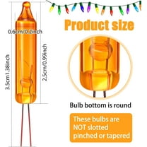 SLFR-200 Count 2.5V Christmas 50/100/150/200 Count Mini Incandescent Wire String Lights Replacement Bulbs Indoor/Outdoor Christmas Lights Decorations for Home Xmas Tree(Bright Color)