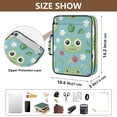 thumbnail image 3 of Haosy Accordion File Organizer Zipper Binder 500 Sheet 6-Tab Expanding File Folder Multi-Pocket 1.2 Inch 3 Ring Frog Face Leaf Strawberry Flower, 3 of 7