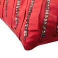 thumbnail image 2 of Pillow Cases, Red Pillow Shams, Rhinestone Crystals Textured Pintucks Pillow Sham, 24x24 inch (60x60 cm) Shams, Square Faux Suede Pillow Shams, Striped, Modern - Red Smoke House Grill, 2 of 2