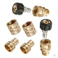 thumbnail image 1 of Adaptador de lavadora a de 16 Uds M22 a adaptador de manguera de liberación rápida de 3/8 pulgadas, accesorios de lavadora a de latón, 1 of 8