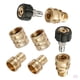 thumbnail image 1 of Adaptador de lavadora a de 16 Uds M22 a adaptador de manguera de liberación rápida de 3/8 pulgadas, accesorios de lavadora a de latón, 1 of 8