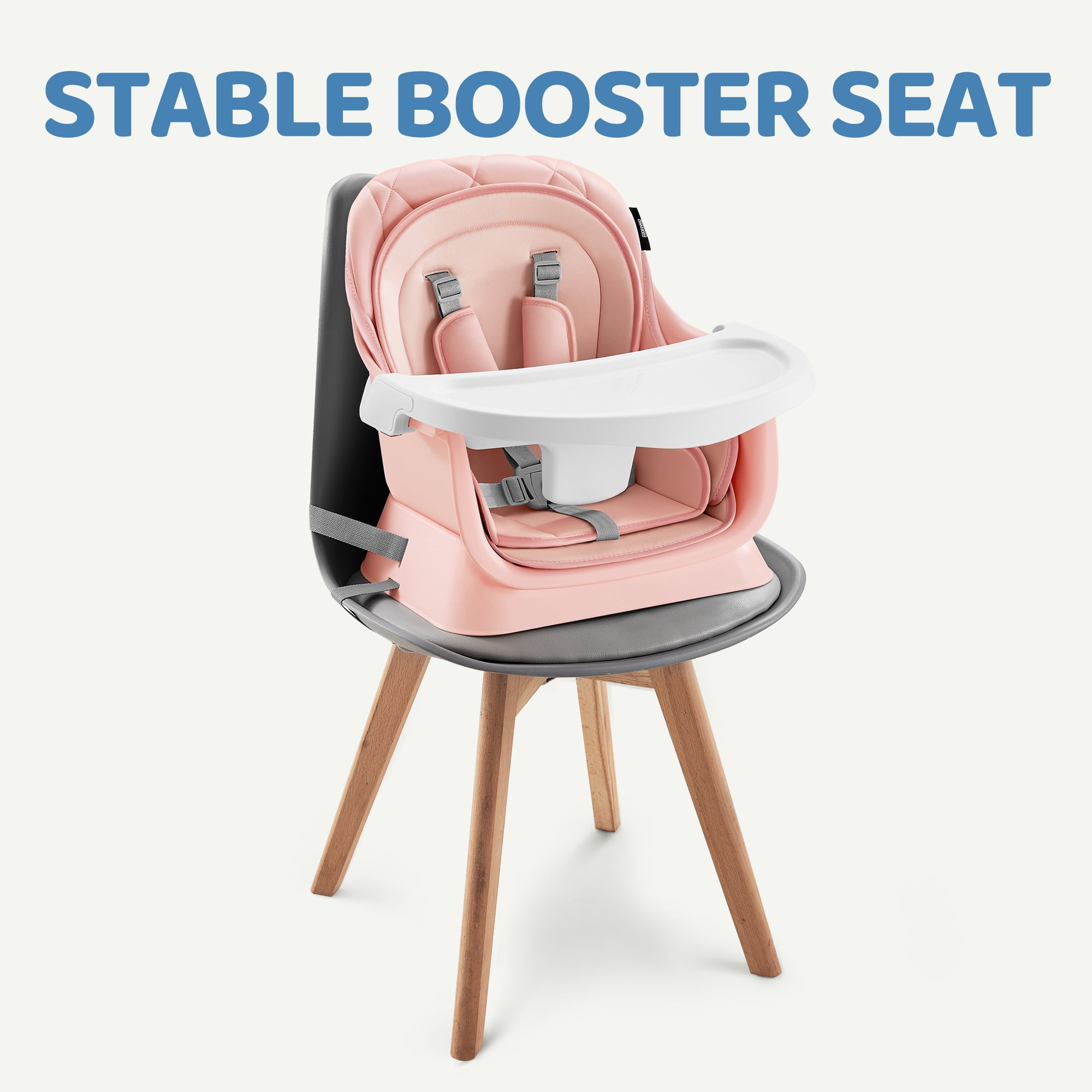 HARPPA Baby High Chair, 8 in 1 Toddler Dining Booster Seat for Baby Girl, Pink