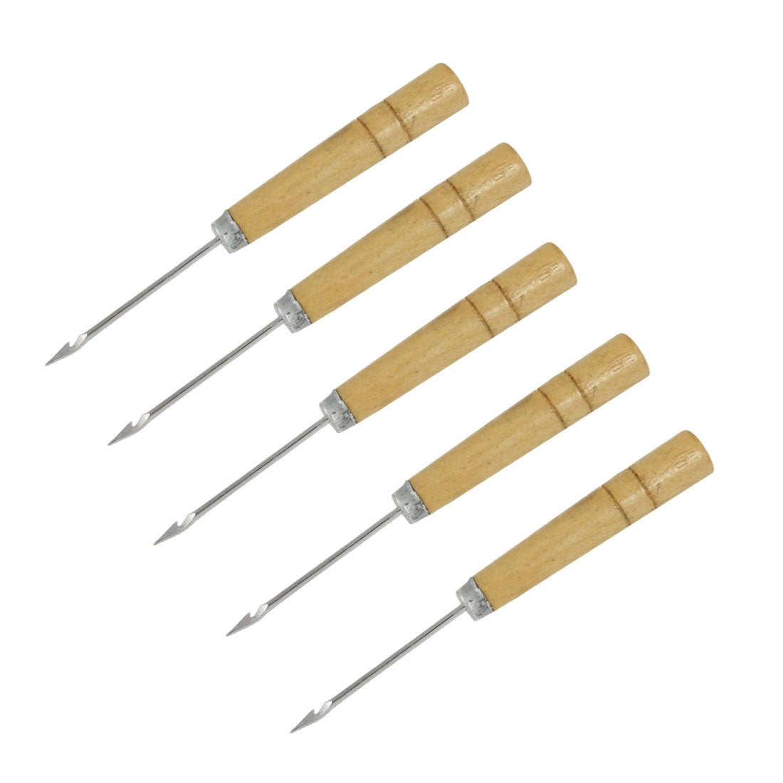 5 Pcs Wooden Handle Stitcher Curved Needle Sewing Awl Kits Walmart Canada